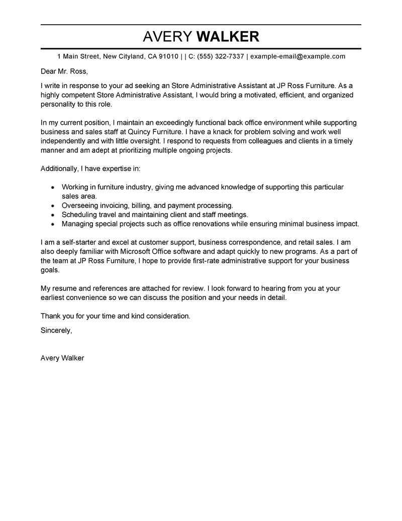27 Admin Assistant Cover Letter Letterly info