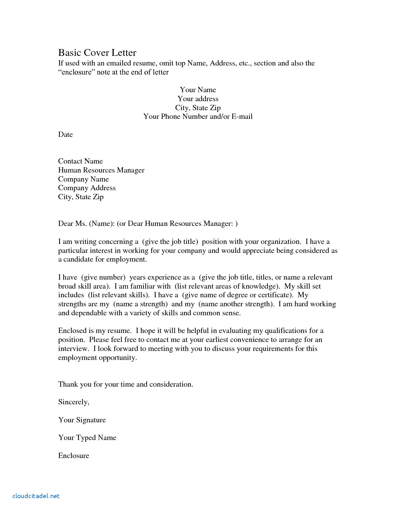 Basic Cover Letter 80 Awesome Sample Of Simple Cover Letter For Job