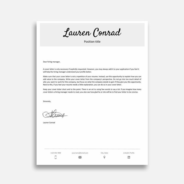 Google Cover Letter Template