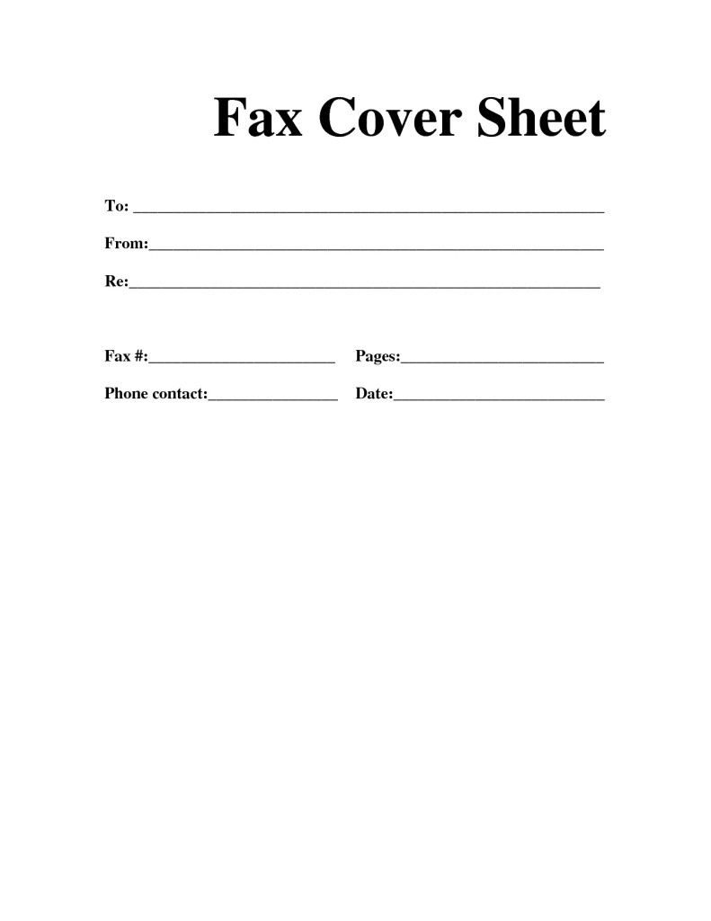 Word Document Fax Template
