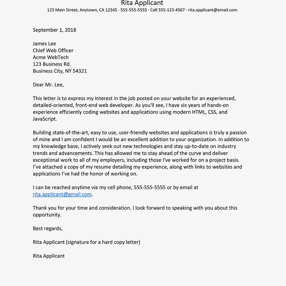 30 How To End A Cover Letter Letterly info