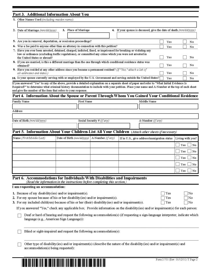 Form I 751 Sample 2020 Fill Online Printable Fillable 0901