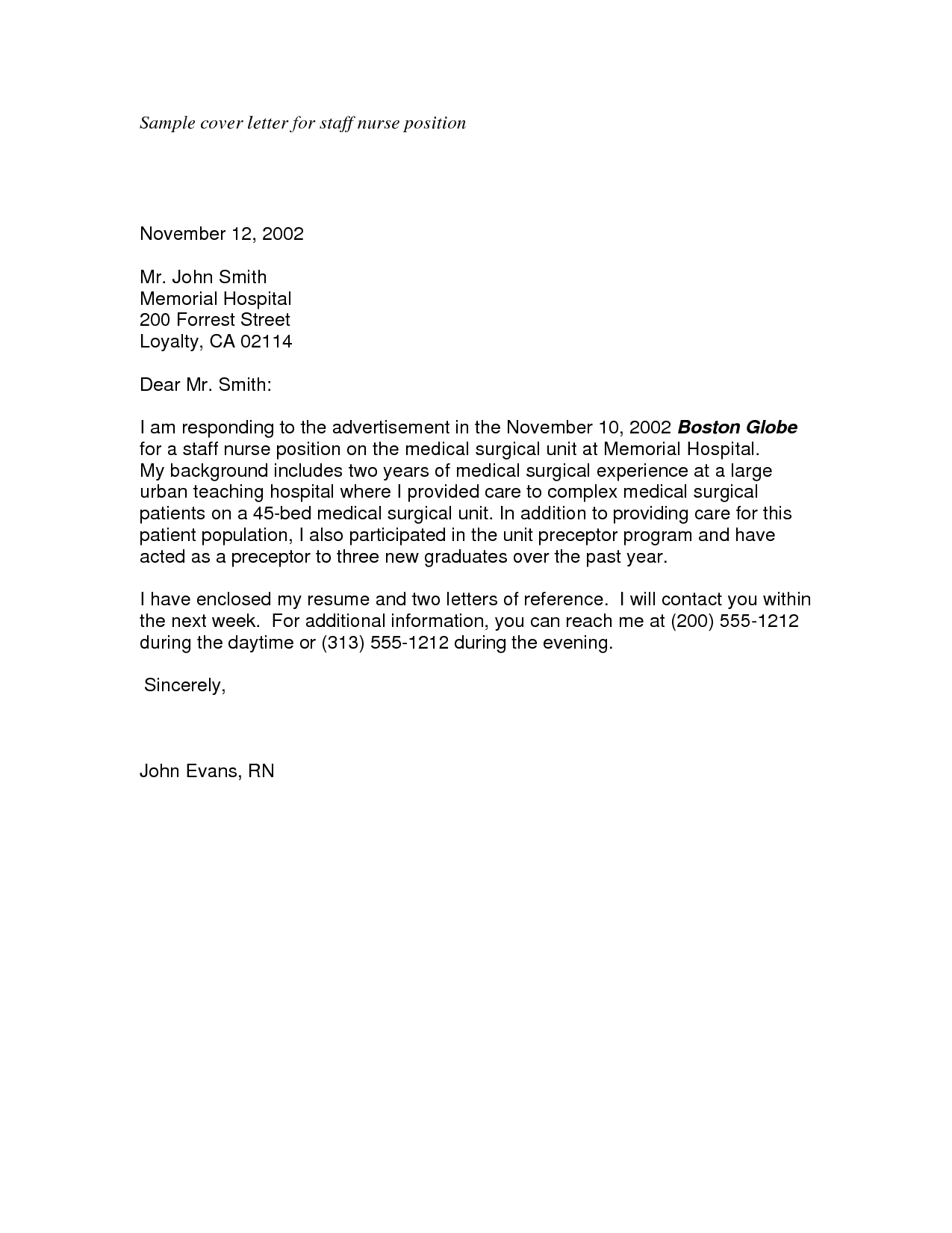 26 Job Cover Letter Sample Letterly info