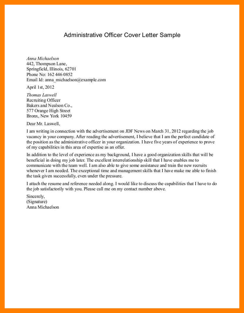 27+ Administration Cover Letter letterly.info