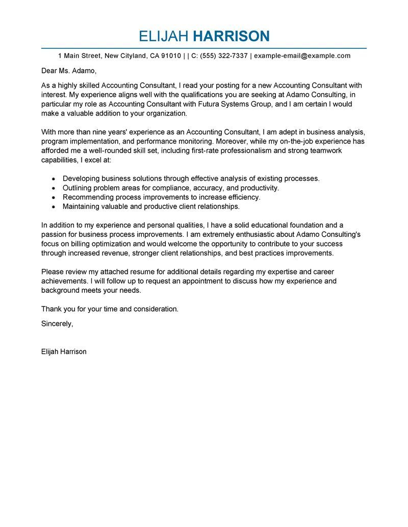 25+ Consulting Cover Letter - letterly.info