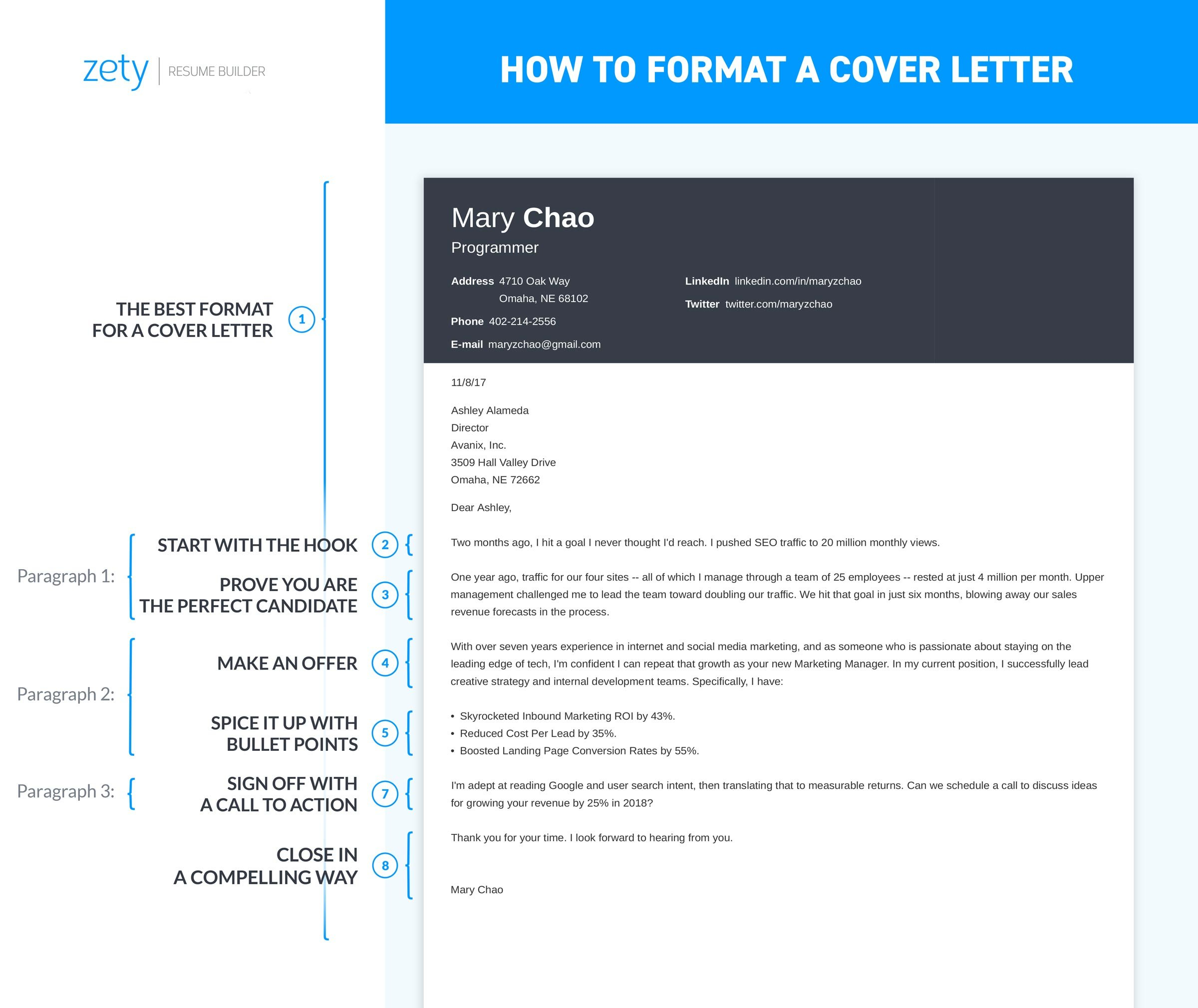 resume cover letter font size