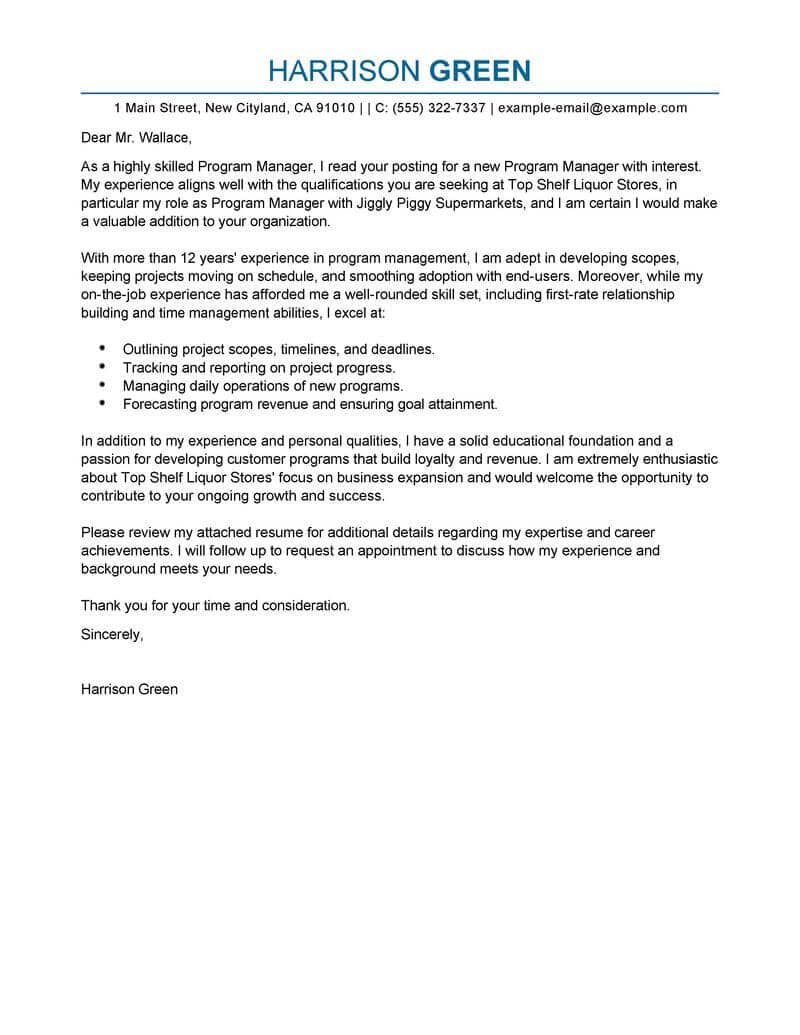 26+ Cover Letter For Manager Position - letterly.info