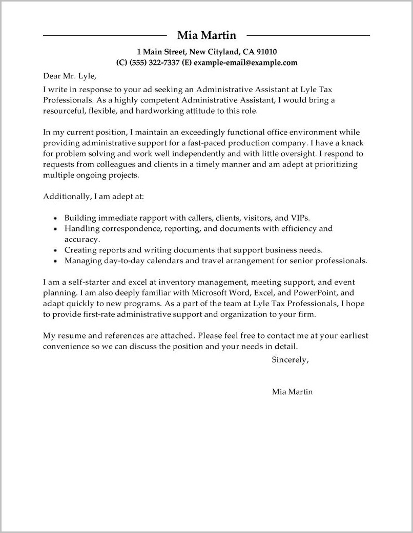 Cover Letter For Resume Example Ideas Collection Cover Letter For ...