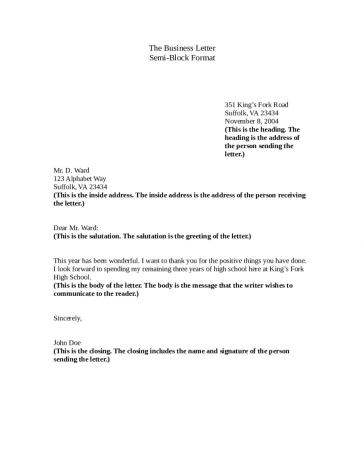 Cover Letter Heading Business Letter Heading Format Example ...