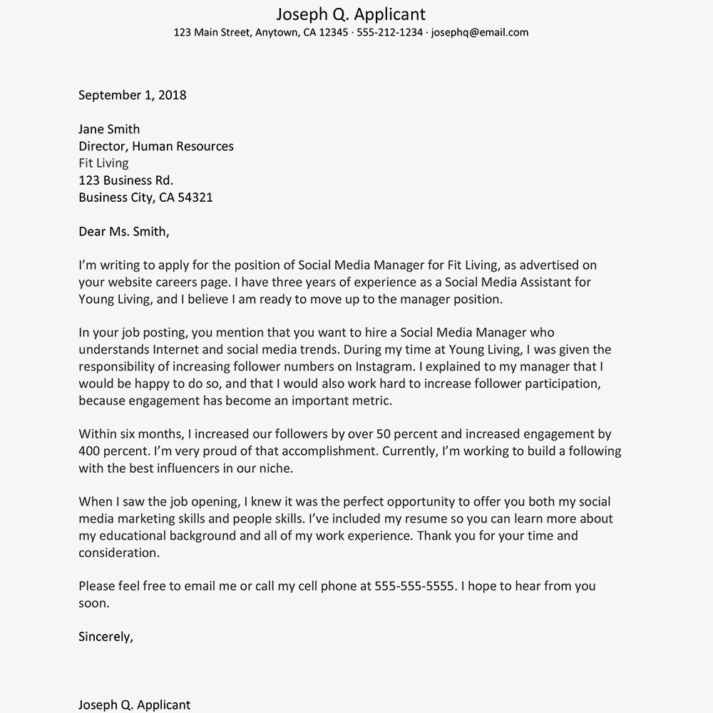 30 Cover Letter Sample For Job Application Letterly info