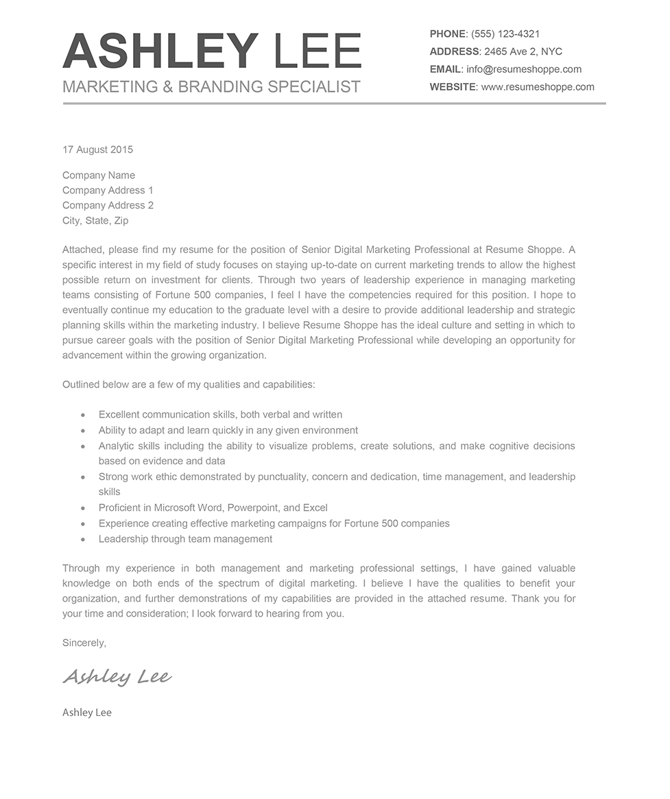 cover letter template for apple pages