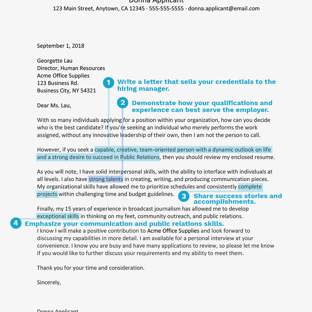 26 Creative Cover Letters Letterly Info   Creative Cover Letters Public Relations Cover Letter Example 