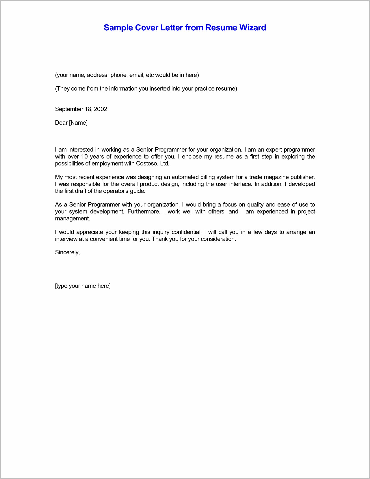 cover letter examples email format