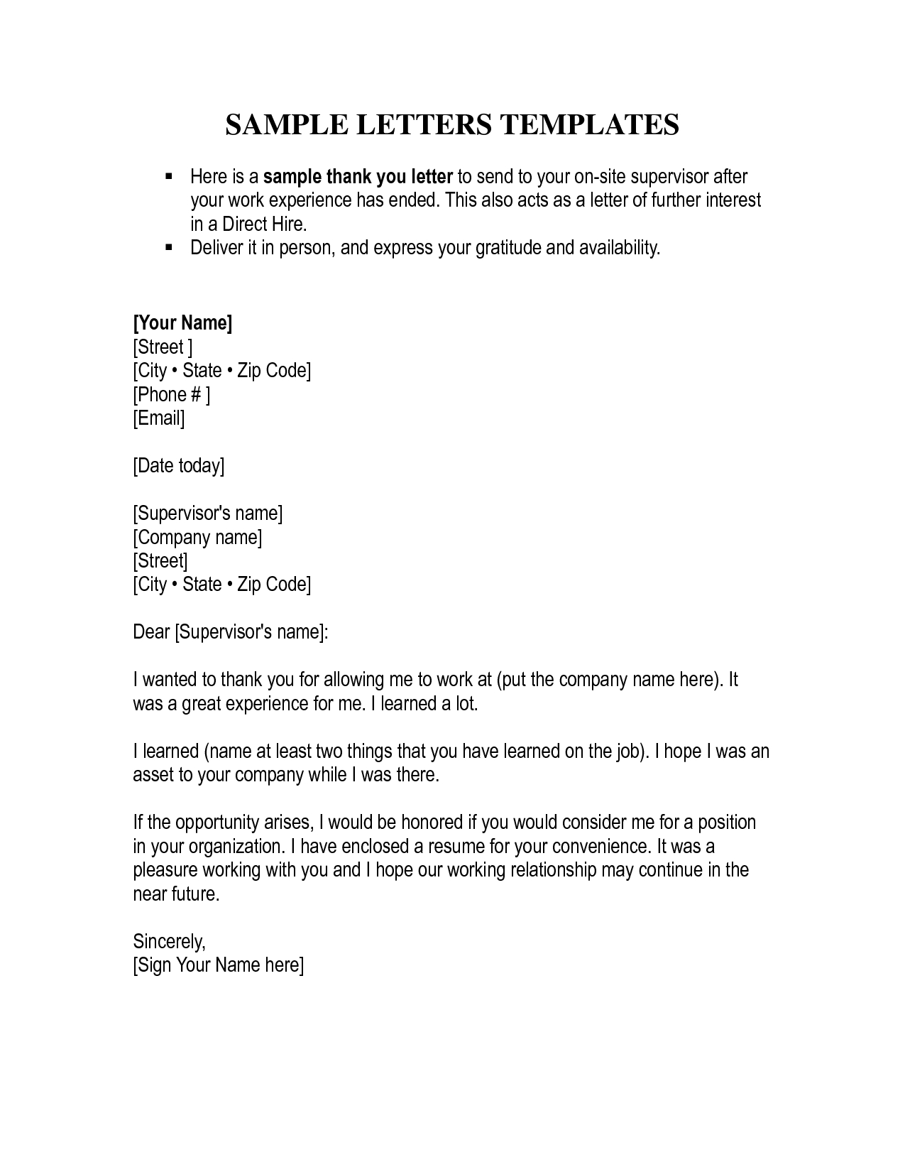 sample cover letter in email format