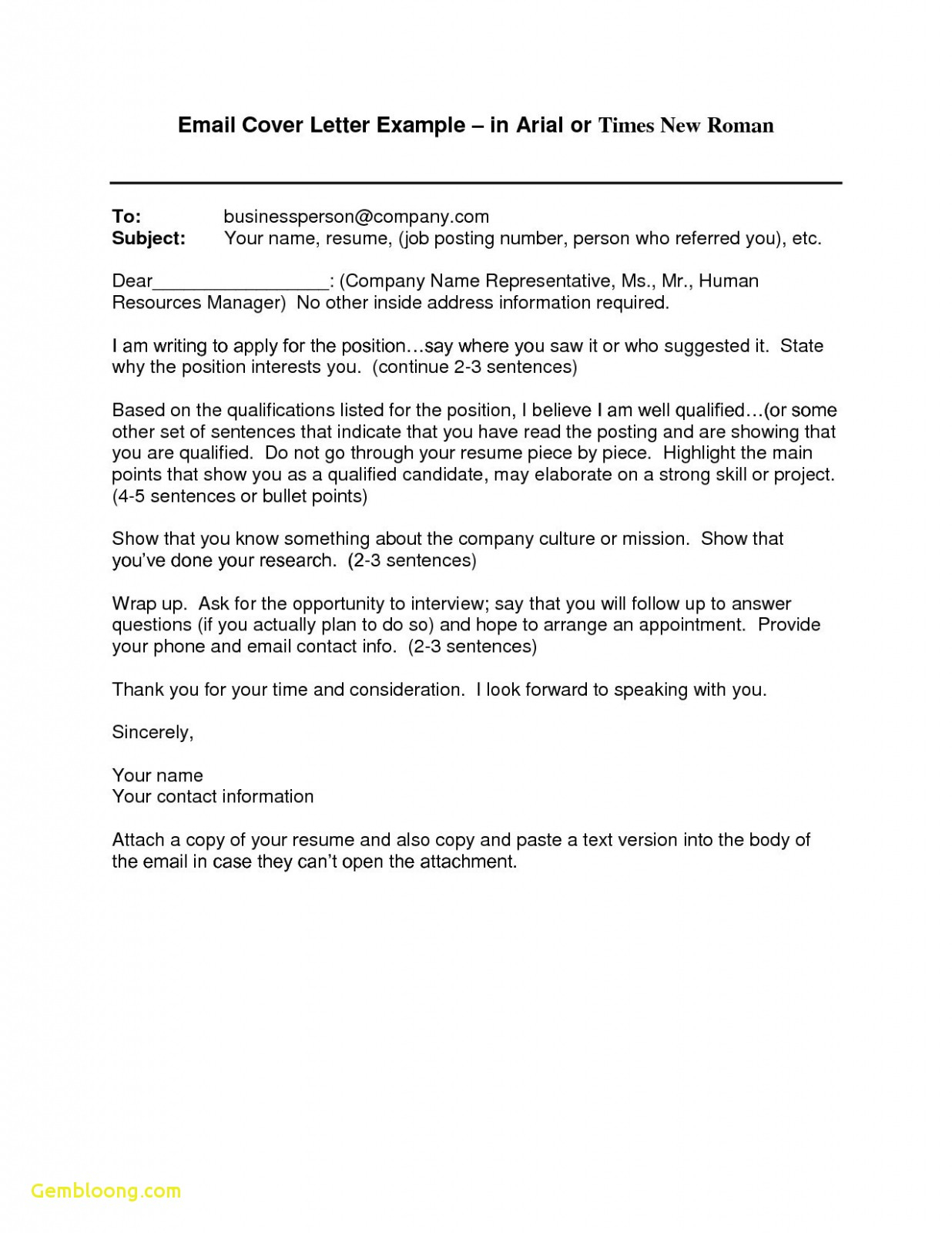 Email Cover Letter Format Letter Format Attachment Line Save Email ...