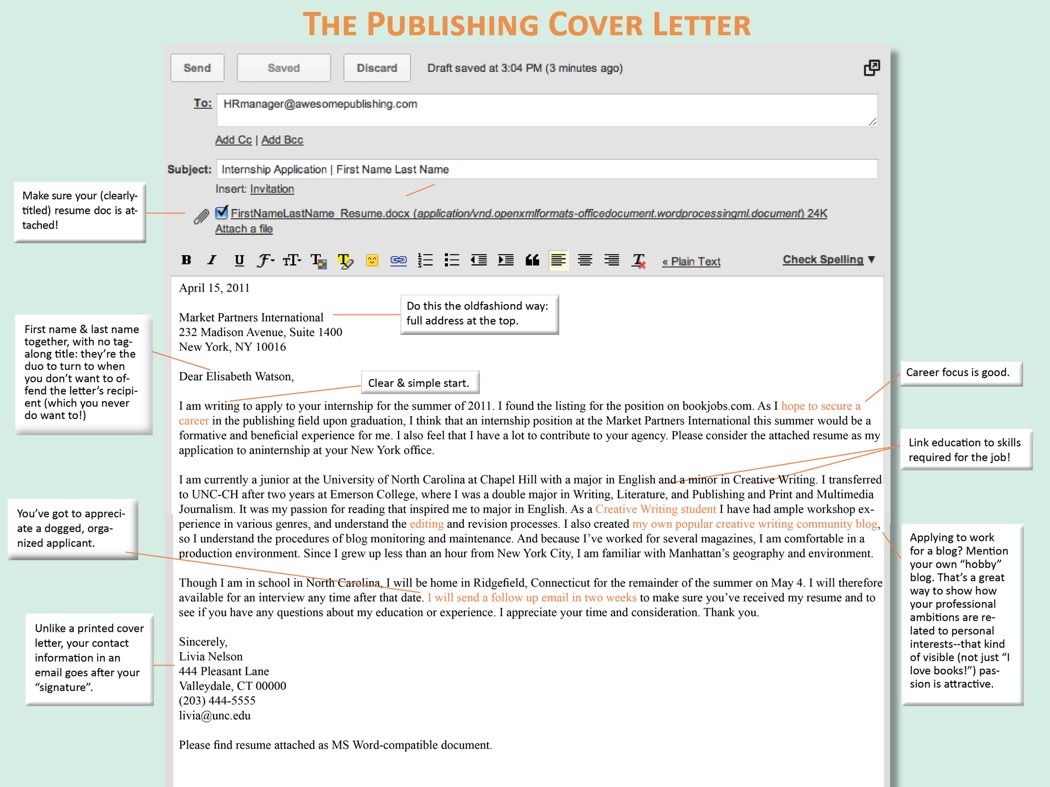 27 Emailing Cover Letter And Resume 3078