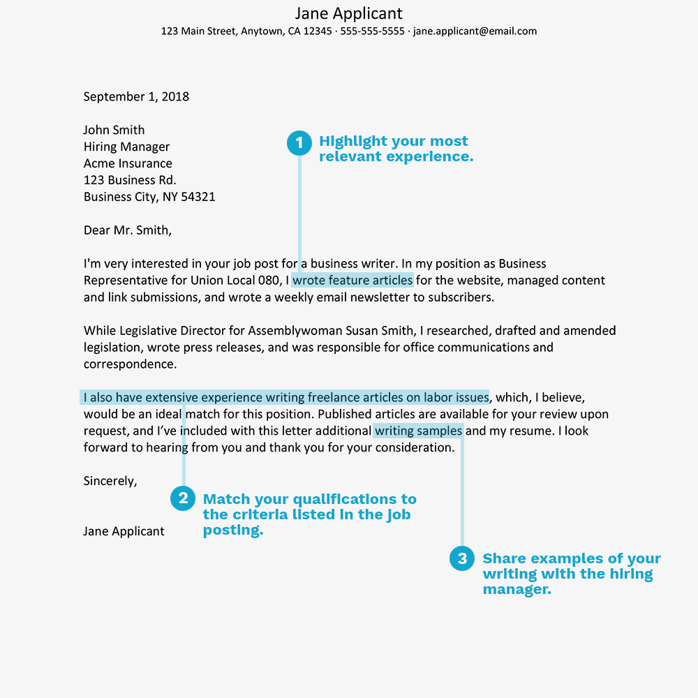 cover letter for resume grammarly