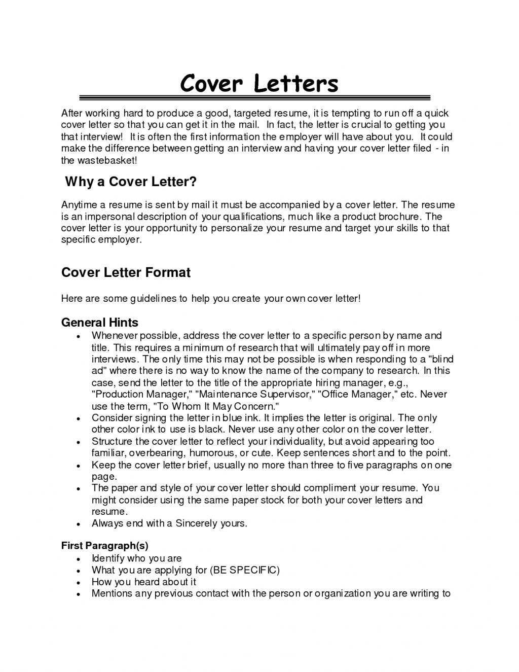 how to open cover letter without name