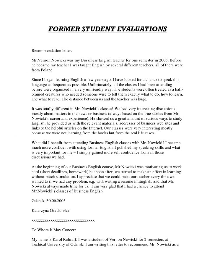 Letter Of Recommendation Template Recommendation Letter Format For Bank ...
