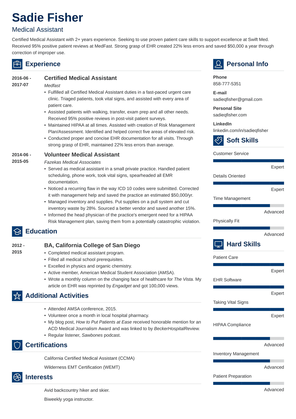 Writing Medical Resistant Resume with Samples - letterly.info