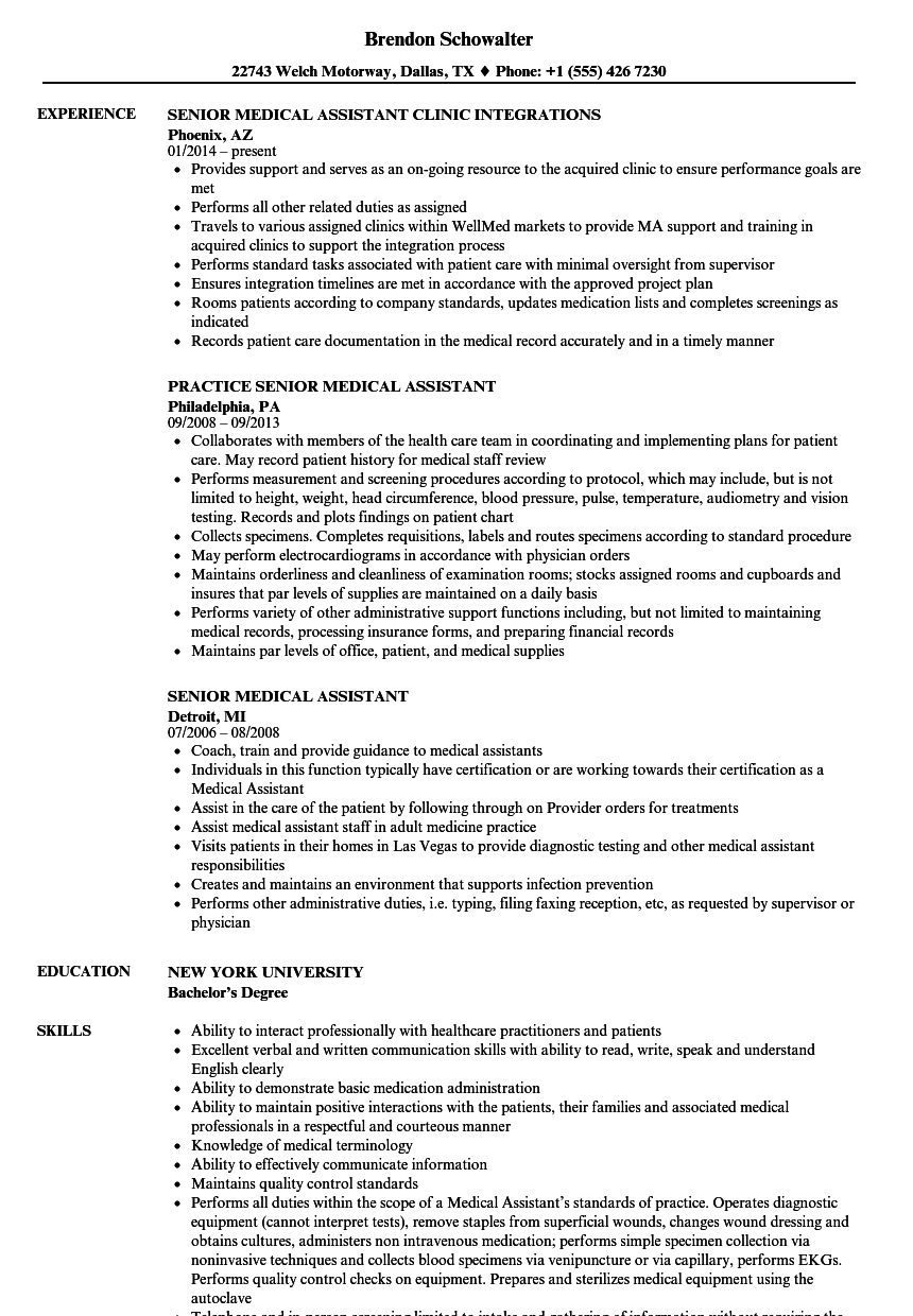 Writing Medical Resistant Resume with Samples - letterly.info