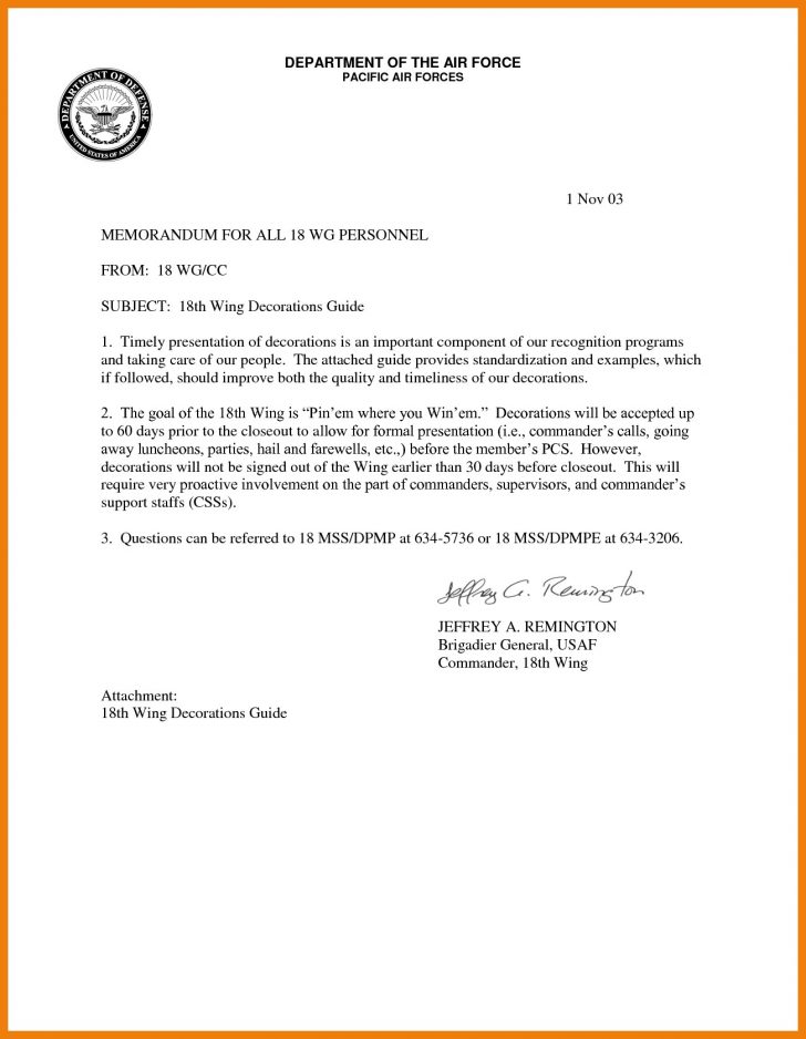 Recommendation Letter Template Air Force Recommendation Letter Template ...