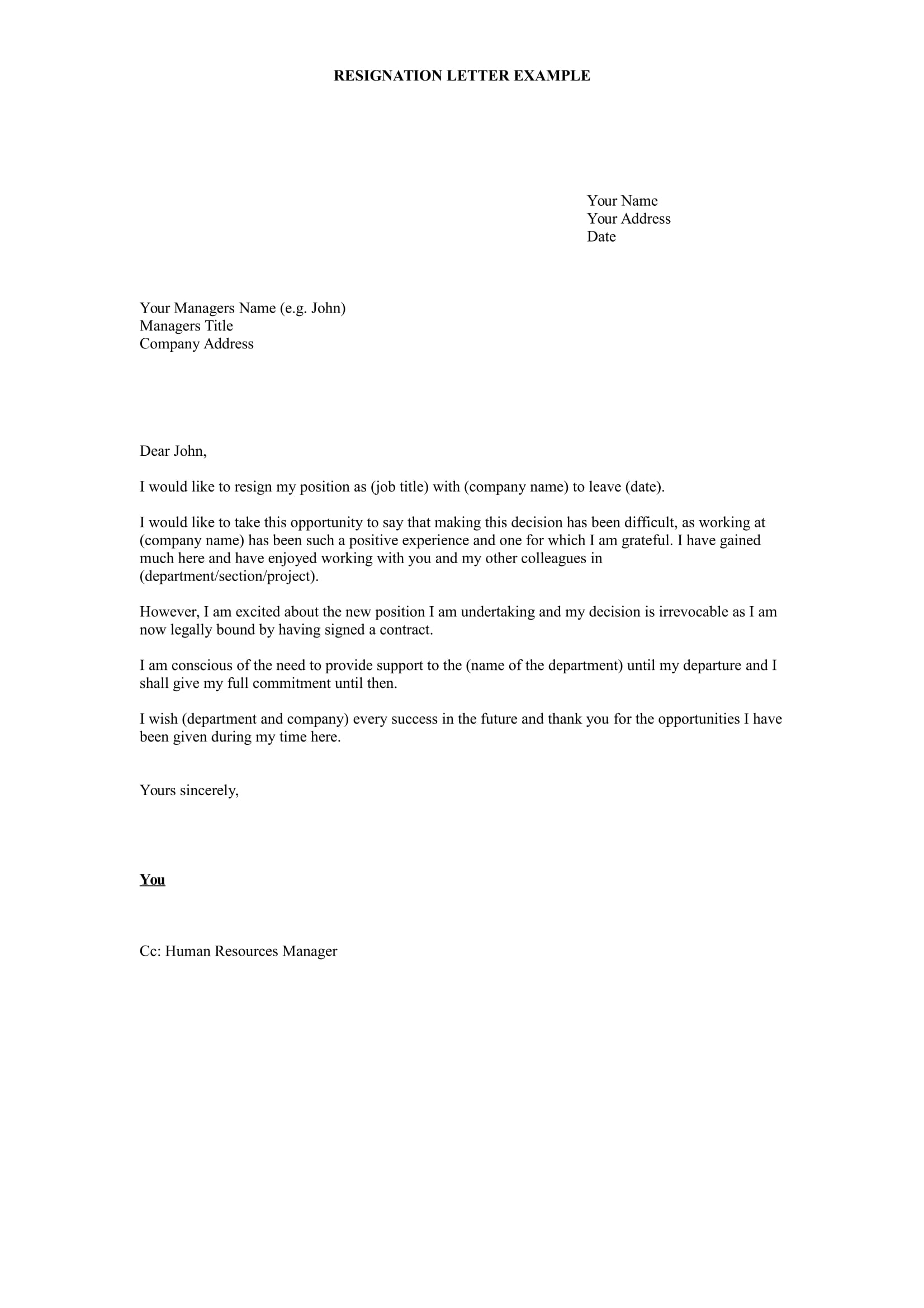 Leave You Job with Outstanding Resignation Letter Template - letterly.info