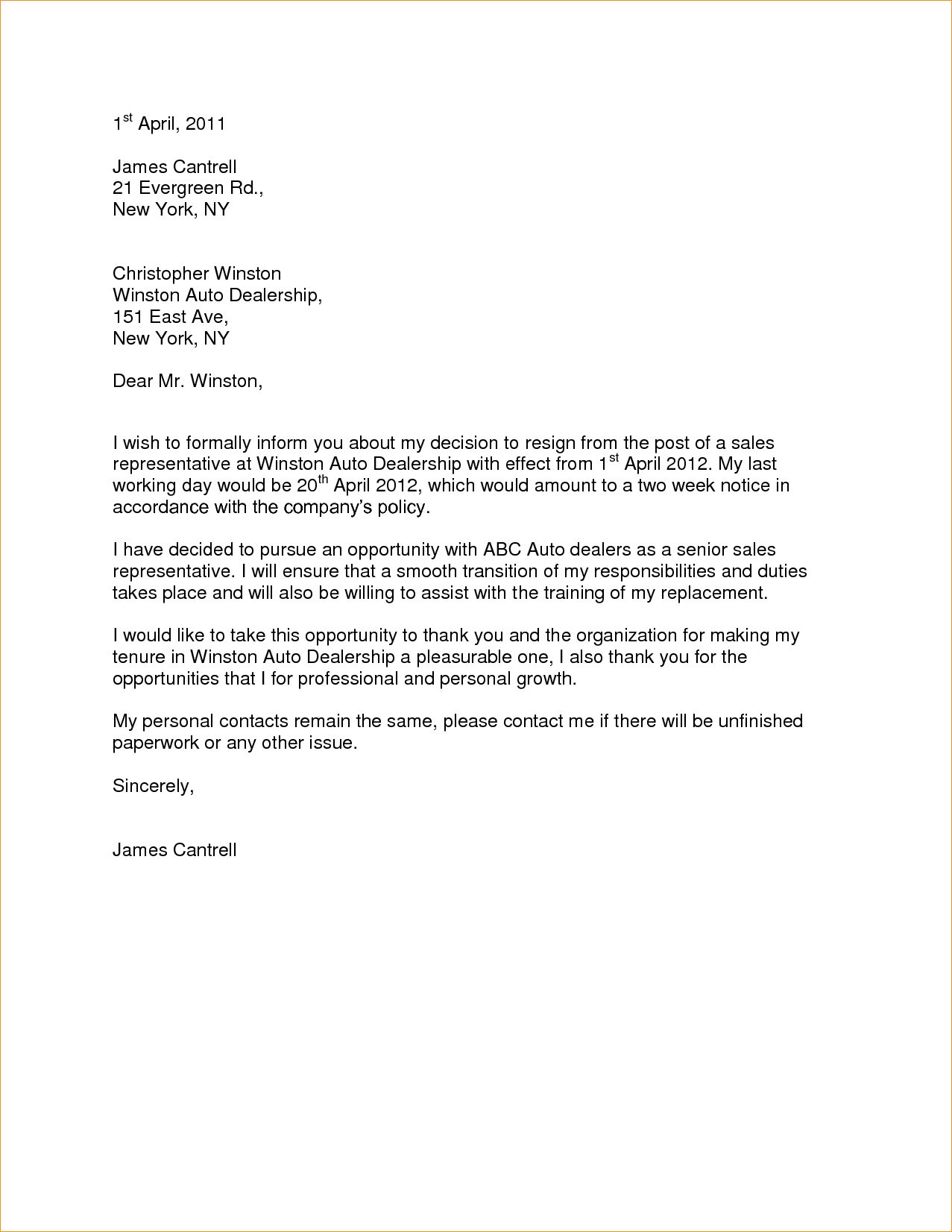 Leave You Job with Outstanding Resignation Letter Template - letterly.info