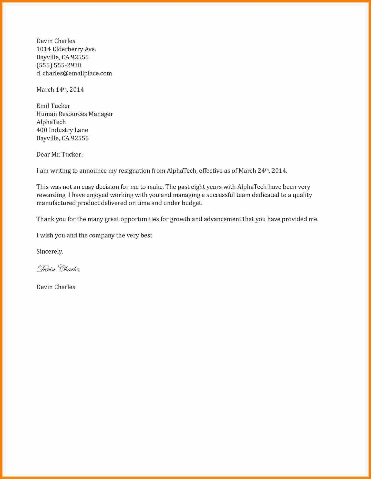 Leave You Job with Outstanding Resignation Letter Template - letterly.info