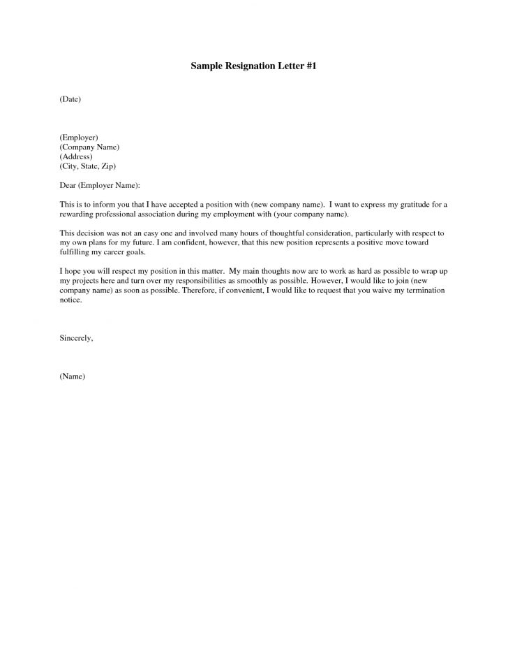 Resignation Letter Template Letter Free Templates Resignation Letter ...