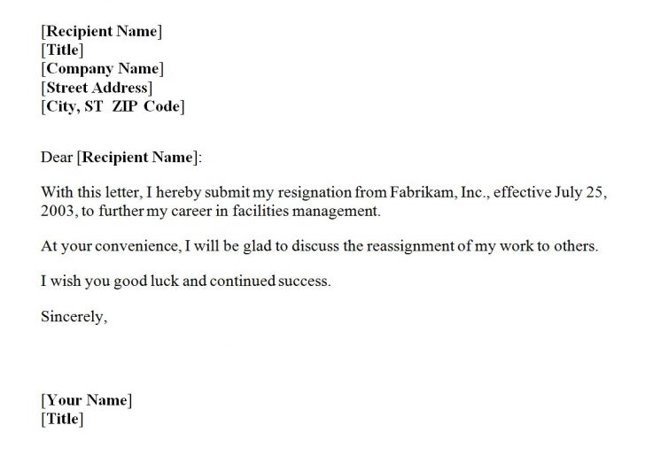 Resignation Letter Template Resignation Letter Template Resignation ...