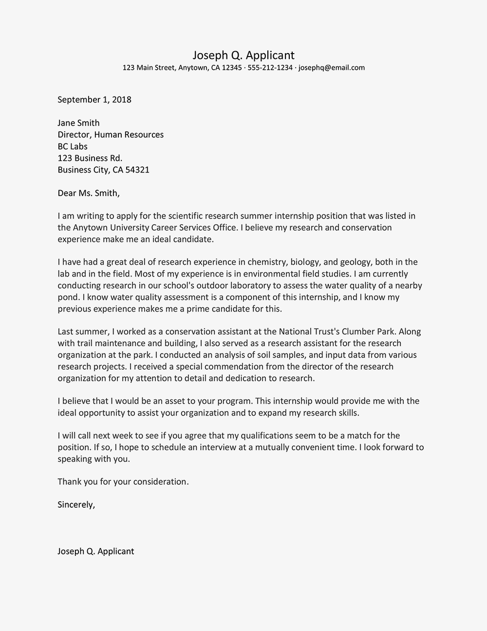 30+ Sample Cover Letter For Internship - letterly.info