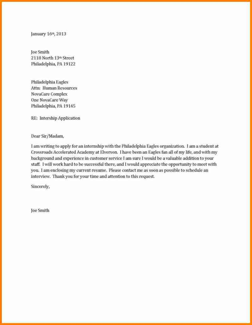 A Simple Cover Letter Example for You to Base Your Cover Letter From ...