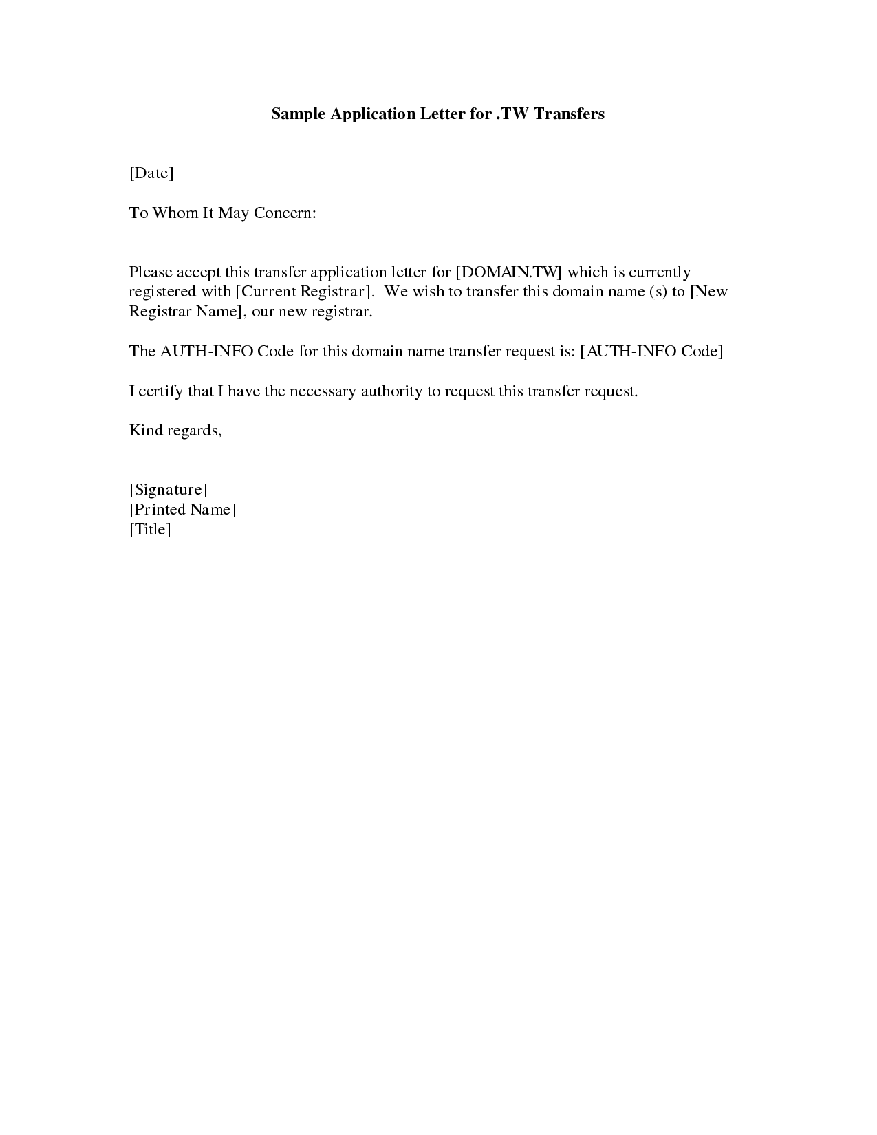 Cover Letter Example For Job Pdf