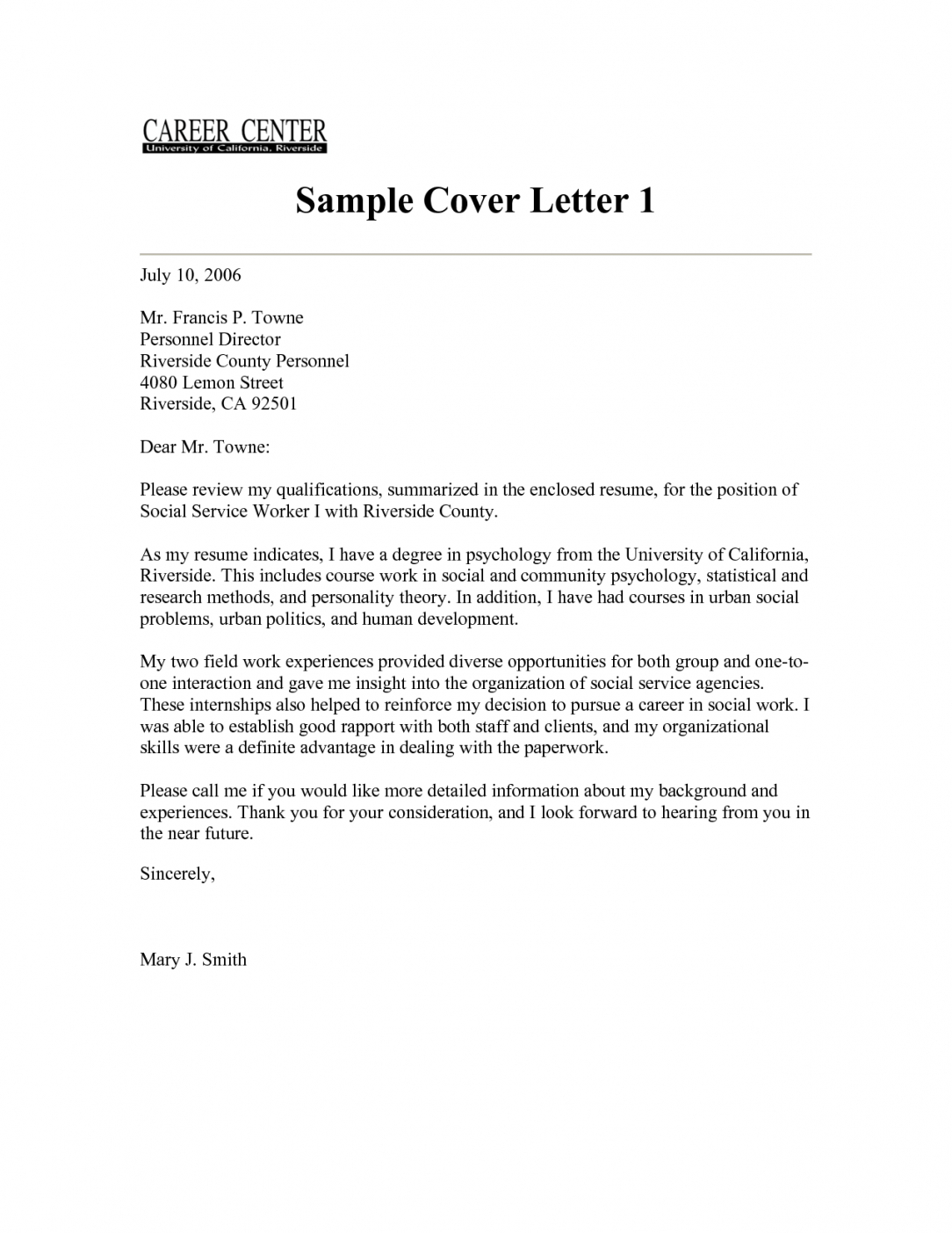 23+ Social Work Cover Letter - letterly.info