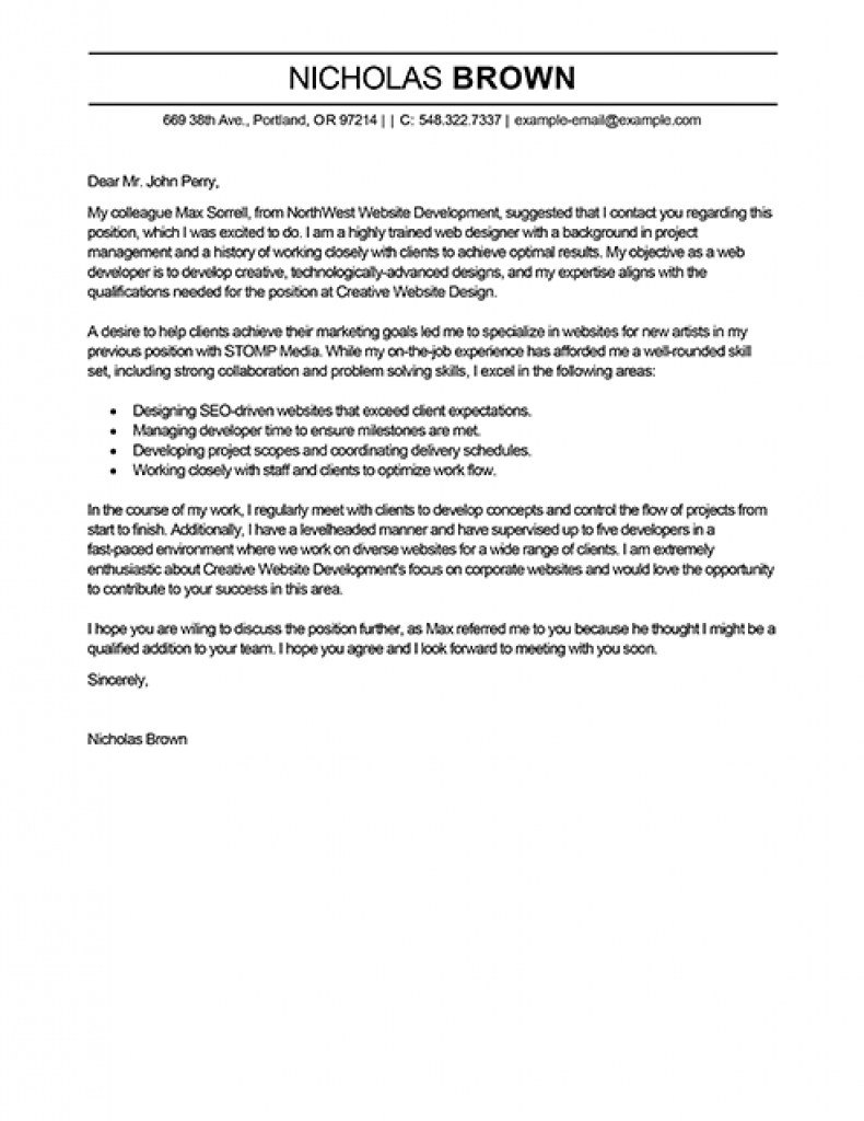 27+ Web Developer Cover Letter - letterly.info